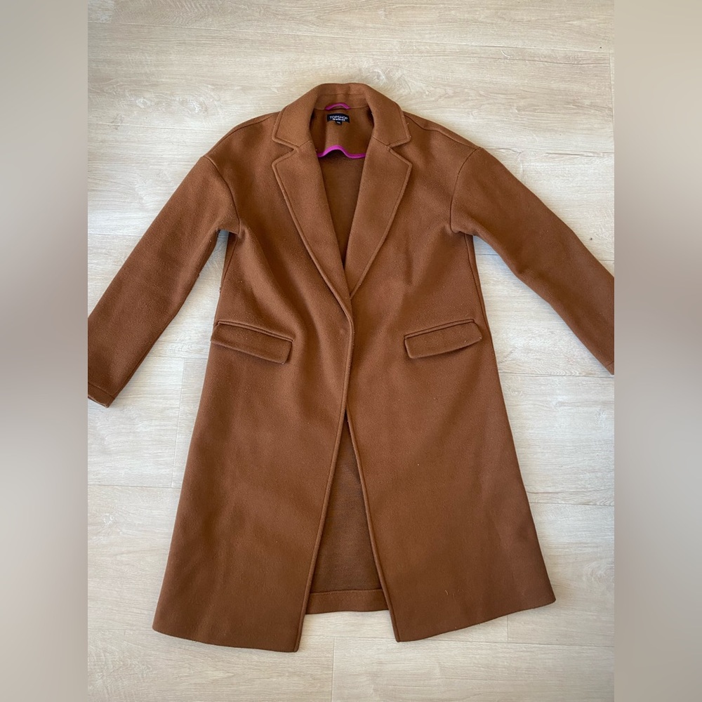 Topshop Brown Peacoat Size 6